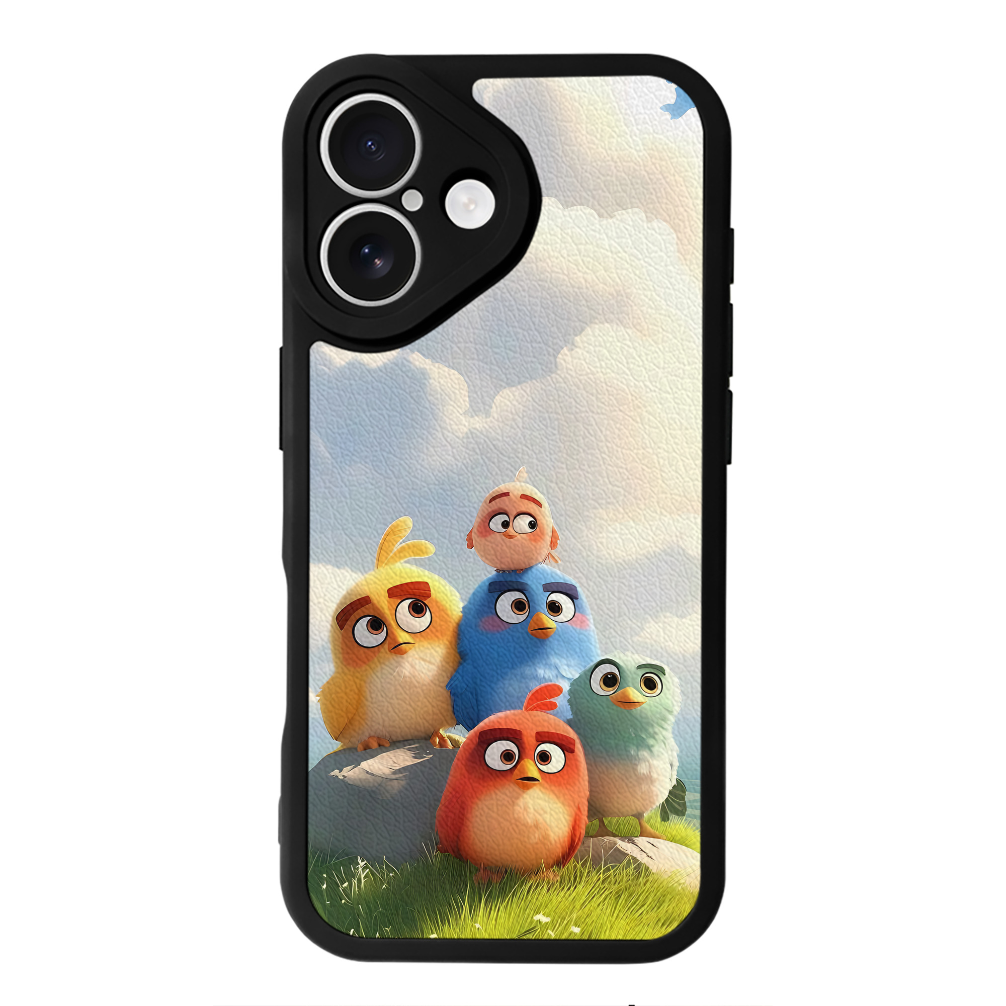 （画像用） Angry Birds アングリーバード 【iPhone 16シリーズ対応】シリコンスマホケース（レザー調） 材質：シリコン